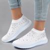 Fashion Rimocy Crystal Breathable Mesh Sneaker Shoes for Women Comfortable Soft Bottom Flats Plus Size Non Slip Casual Shoes Woman