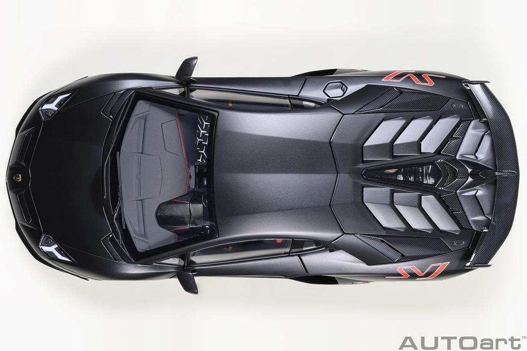 AUTOart Масштаб Lamborghini Aventador SVJ Матовый черный Готовое изделие 1/18