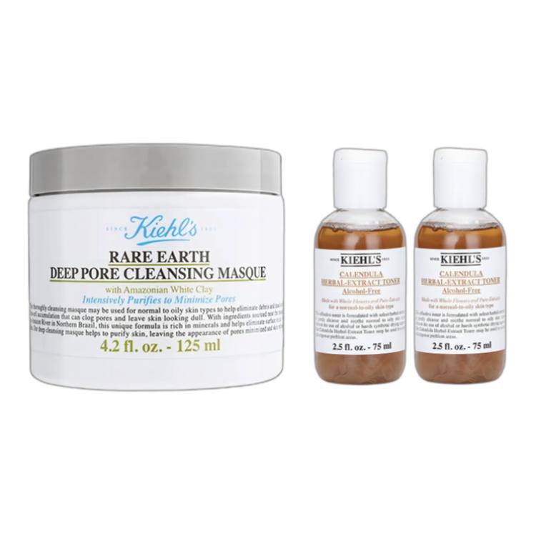 Kiehl's Набор по уходу за кожей: Тоник с экстрактом календулы и маска с редкоземельными элементами Предыдущая версия