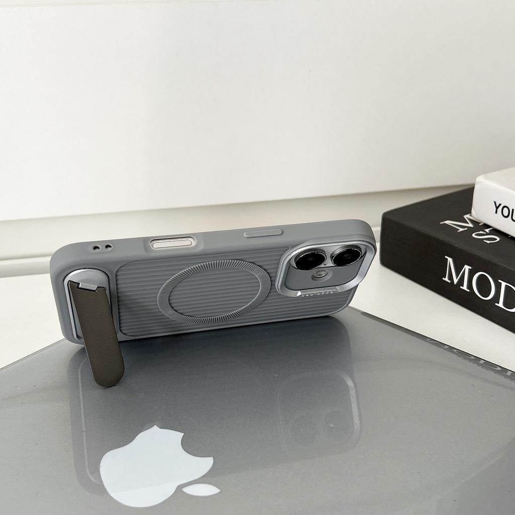 Магнитный Невидимый Чехол-Подставка для Apple 16pro Защитный Чехол для IPhone15max Чехол 14 Мягкий Шнурок