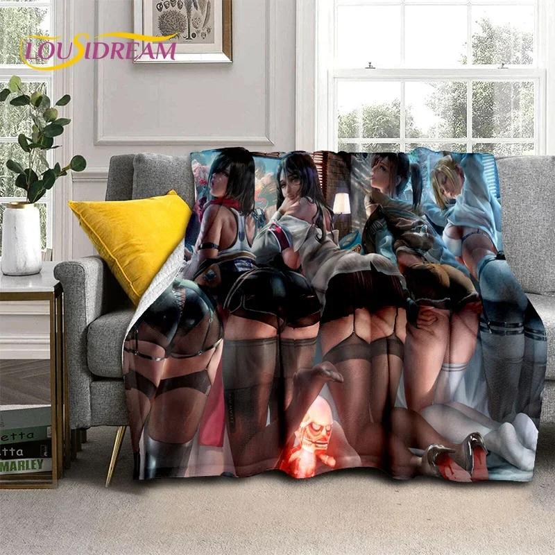 Сексуальное кружевное красивое одеяло с изображением девушки-леди из мультфильма «Аниме», мягкое одеяло для дома, спальни, кровати, дивана, пикника, офиса, чехол в подарок