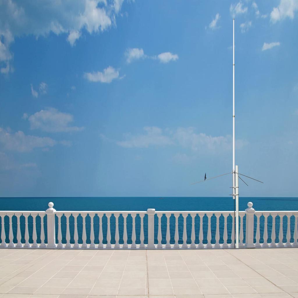 YNIBST Band High Gain Dual Band Ground Plane Made of Glass Fiber Fixed GP Antenna 144/430MHz (3-split Type) Waterproof/rustproof