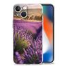 Чехол для телефона для iPhone 16 15 14 13 12 11 Pro Max XS X XR 7 8 Plus мягкий Ударопрочный ТПУ Прозрачный чехол Простой лавандовый Фиолетовые цветы