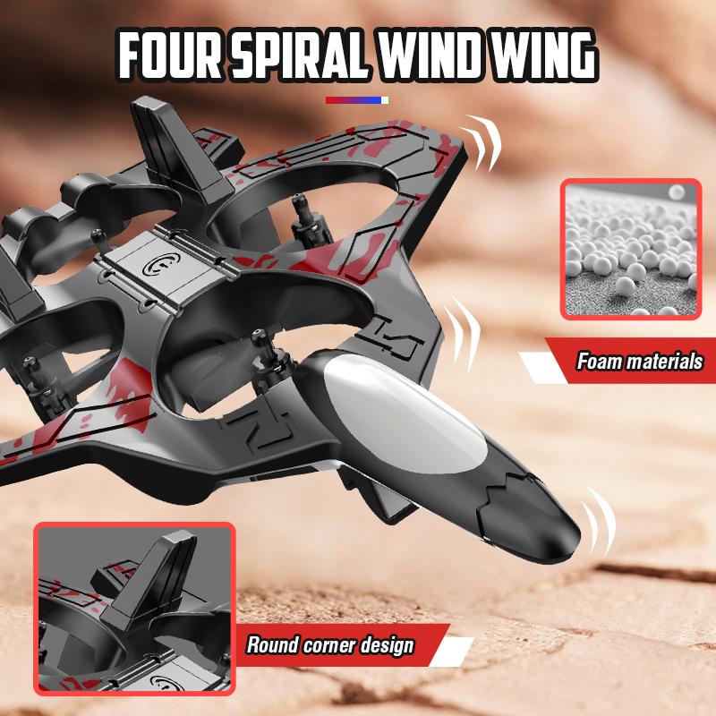 RC Aircraft EPP Foam Stunt Glider 2.4G with Light Electric Fighter Remote Control Airplane Rolling Stunt Plane Toys for Boys Kid