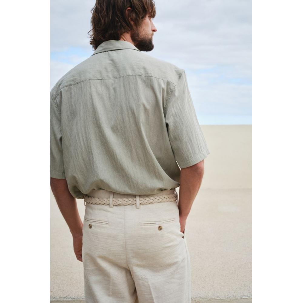 H M Utility sHirt Regular Fit Beige