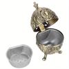 Vintage Incense Burner Holder Zinc Alloy Ornament Table Decoration Metal Craft Gift for Home Bedroom Office