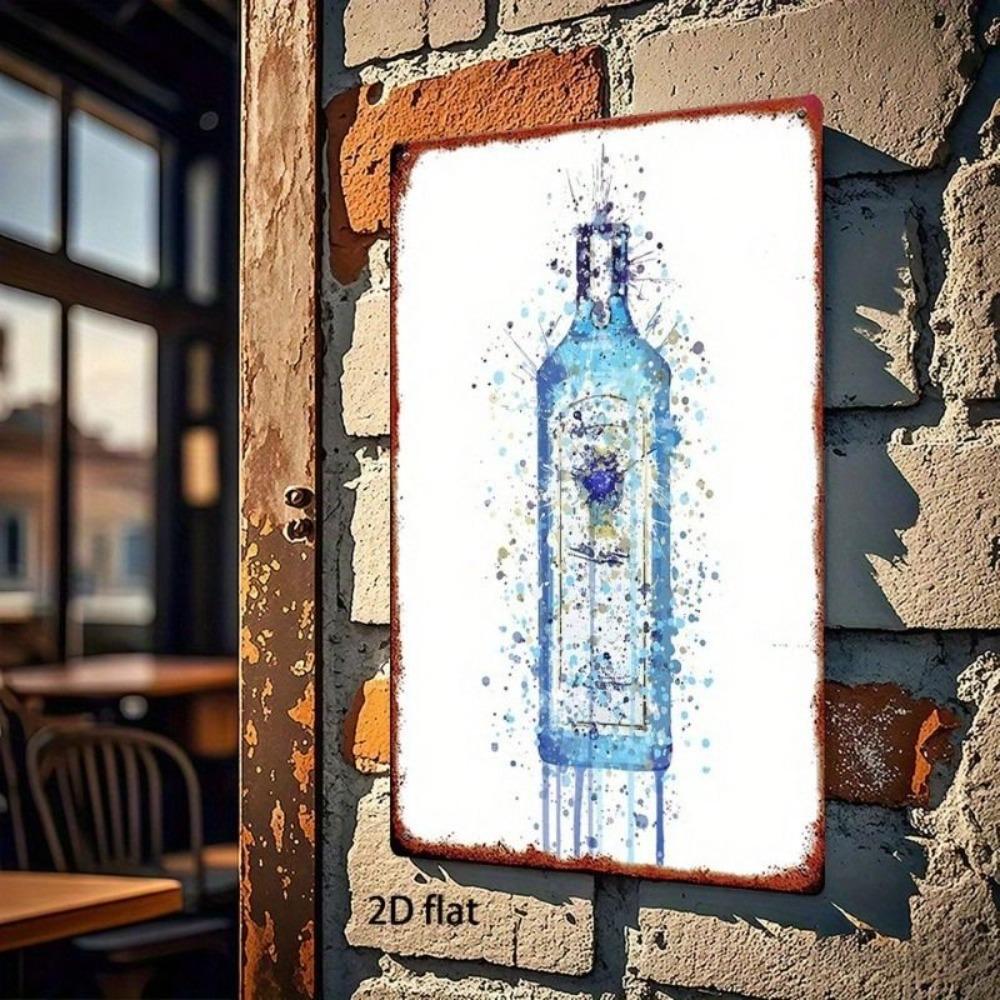 Металлическая настенная табличка Bombay Sapphire Gin 20x30см Декор для бара