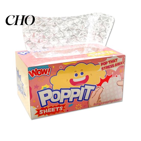 Love Heart Bubble Wrap Stress Relief Popping Sheet Burst Therapy Round Anti-anxiety Toy Fidget Sensory Christmas Birthday Gag Gifts