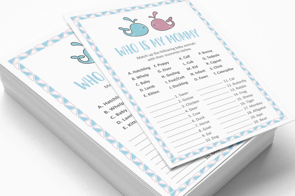 Inkdotpot 50 BabyA AlphabetA ABCA GameA Gender Reveal Baby Shower Game Ita s A Boy Ita s A Girl Party