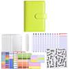 Macaron Color Cash Budget Ledger A6 PU Leather Folder Stickers Loose-sheet Notebook Business Gifts