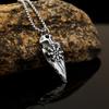 Men's Creative Stainless Steel Necklace Jewelry Arrow Rune European and American Retro Titanium Steel Pendant