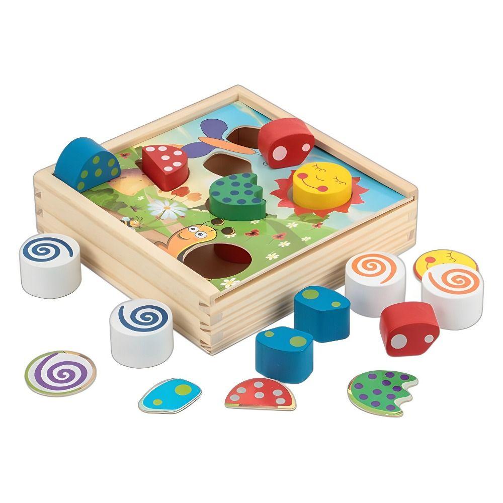 Jigsaw Color Shape Sorting Box Early Education Colorful Matching Blocks Children's Kids Gift