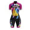 Unisex Cycling Jersey Triathlon Suit Short Sleeve Moisture Wicking Bike Apparel With Colorful Print Sportswear