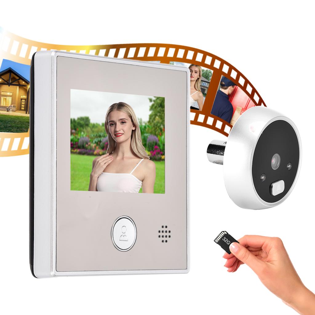 Intelligent Video Doorbell Digital Door Viewer 2.8in TFT LCD Display Infrared Night Vision 135 Degrees