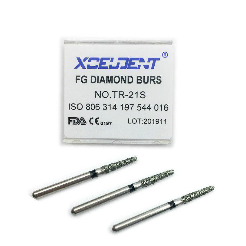10 шт., стоматологические алмазные фг, высокоскоростные боры, супер грубые стоматологические боры для полировки зубов, сглаживания, TR-21S