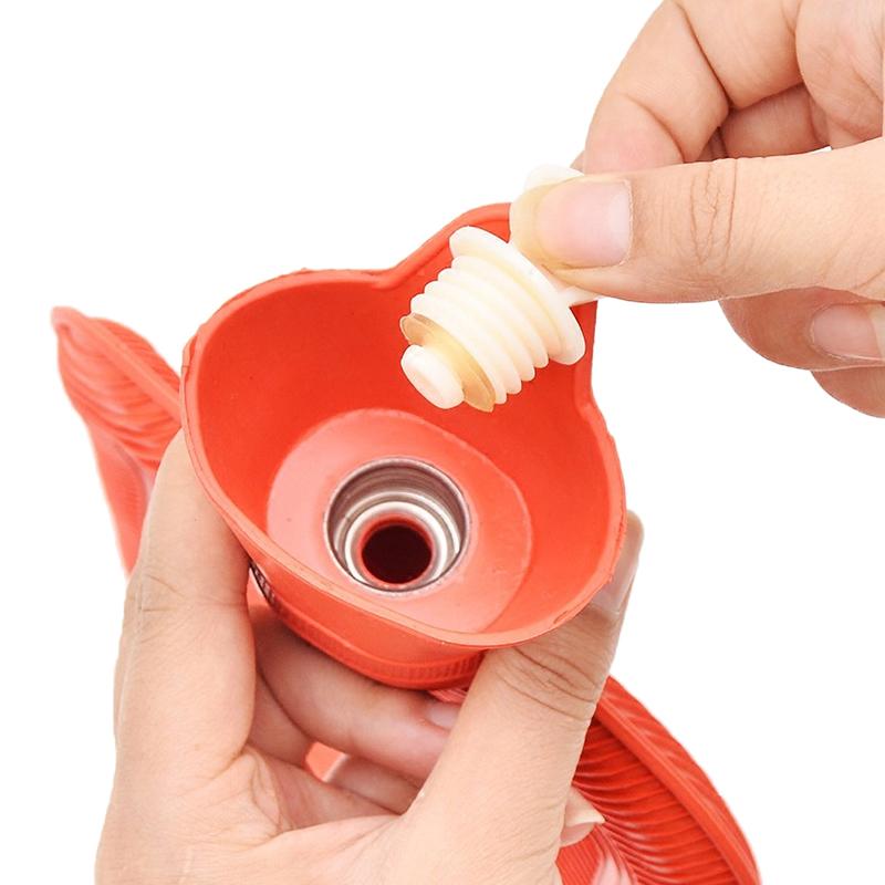 500/1000 мл Резиновая грелка с впрыском воды Толстая грелка Зимняя теплая водяная грелка для рук и ног Бутылка для воды