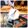 Griddle Scraper Stainless Steel Cooking Spatula Heavy-Duty Bevel-Edged Griddle Scraper with Wooden Handle for Steak Pizza Picnic