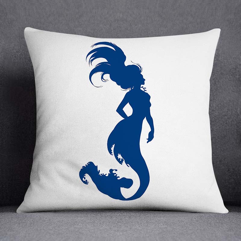 Синяя Русалка Сейлор Морская пехота, украшение для дома, наволочка, квадратная наволочка, украшение для дома и офиса, наволочка