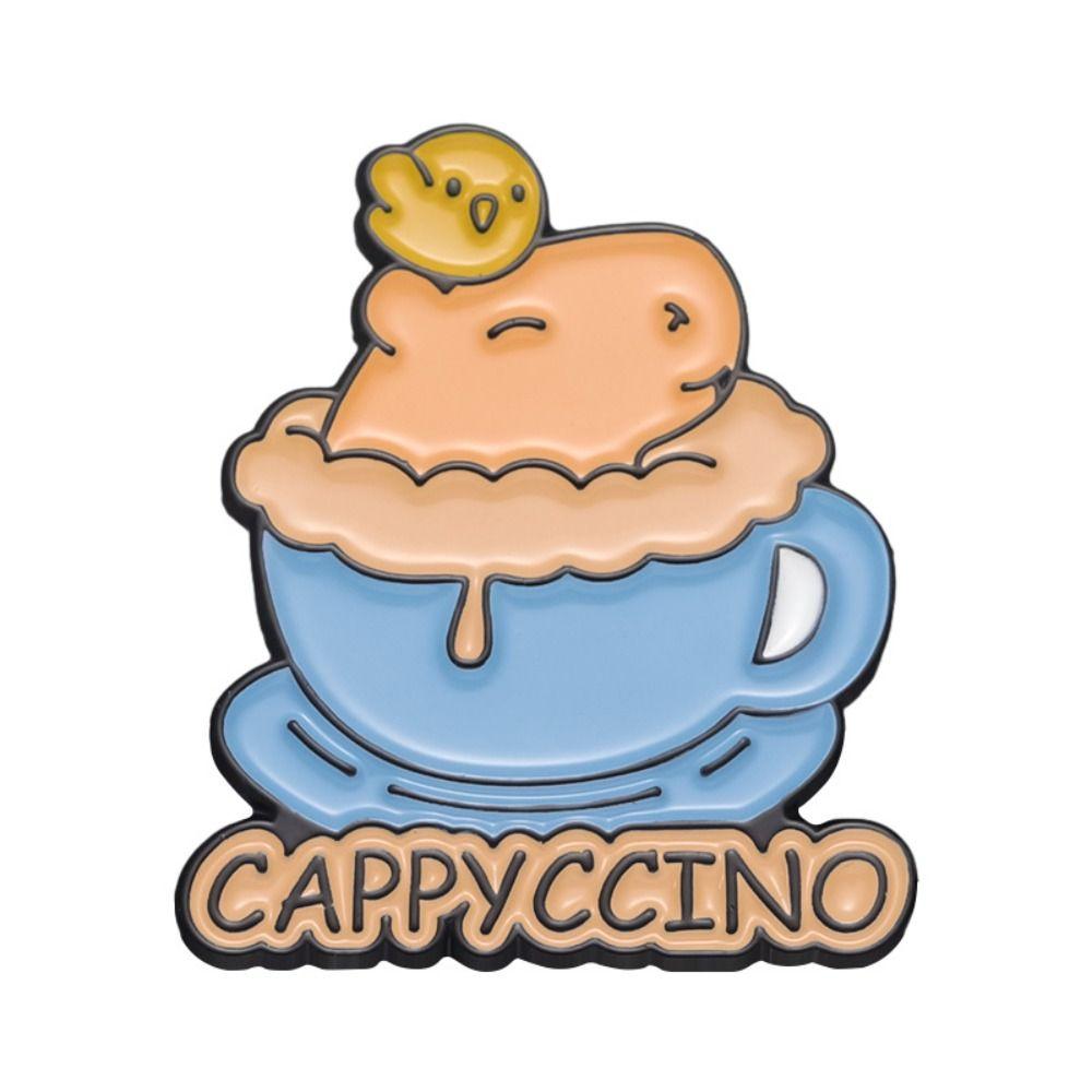 Набор смайликов Брошь Капибара Металлическая капибара Цинк Цинковый сплав Значок Мультяшная булавка Брошь Аксессуары для рюкзака