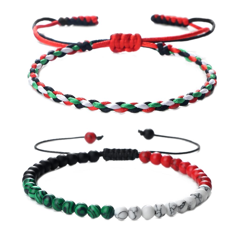 Fashionable Watermelon Cotton Hand Rope Portable Bracelet Sturdy Wristband Jewelry Accessory for Outdoor Activities