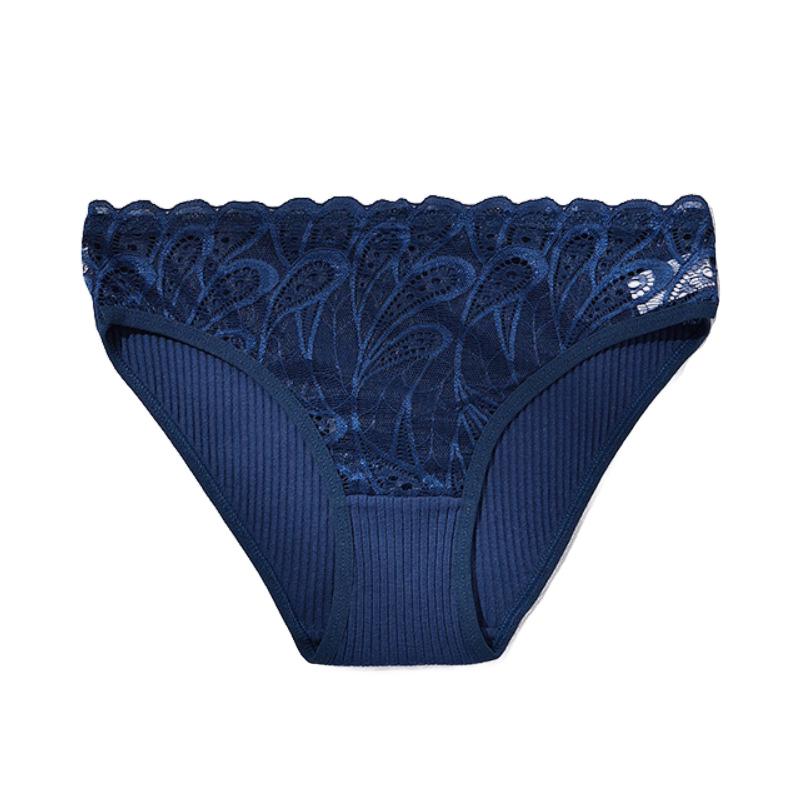 1Pc Red Breathable Triangle Pants Cotton Cotton Crotch Lace Embroidered Pink Low Waist Ladies Underwear Lace White