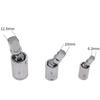 1/4" 3/8" 1/2" Universal Joint Set 360 Deg Rotary Head Ratchet Angle Extension Bar Socket Adapter Bendable Adapter Socket Tools
