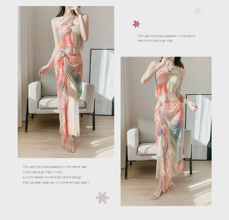 Женский раздельный купальник бикини 2025 - Стиль интернет-знаменитости для курортов и горячих источников