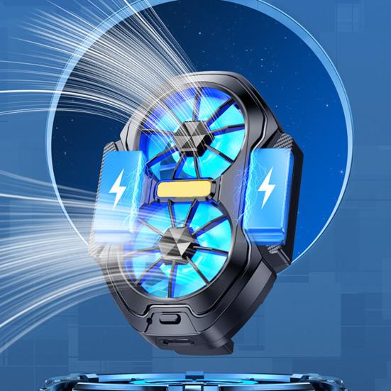 Wireless Mobile Phone Fan Semi-conductor Heat Radiator Cooling Dissipation Low Noise Rechargeable Universal