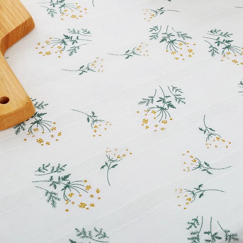 Белая сиреневая скатерть с цветочным принтом, прямоугольная цветочная ткань, скатерть, моющаяся крышка чайного столика для кухни, пикника, обеденные украшения