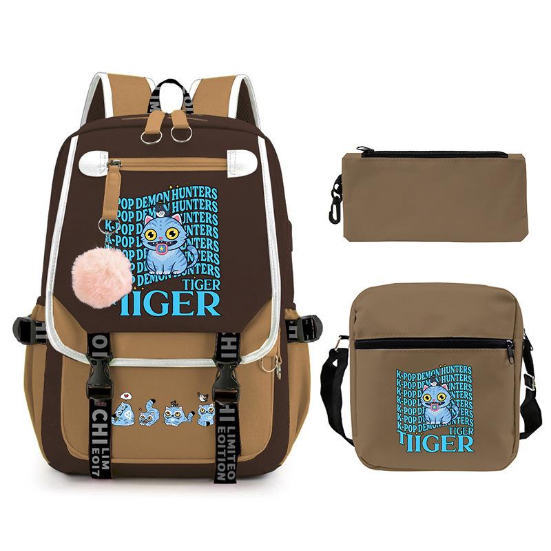 Animation Cartoon With High Value Schoolbag, Primary And Secondary School Students Leisure Backpack, Pencil Bag Set