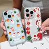 Для iPhone 15 Pro Max 14 Pro 13 12 11 Xs Max Xr прозрачный TPU мягкий мультяшный рождественский Санта-Клаус узор лося противоударный защитный чехол для объектива