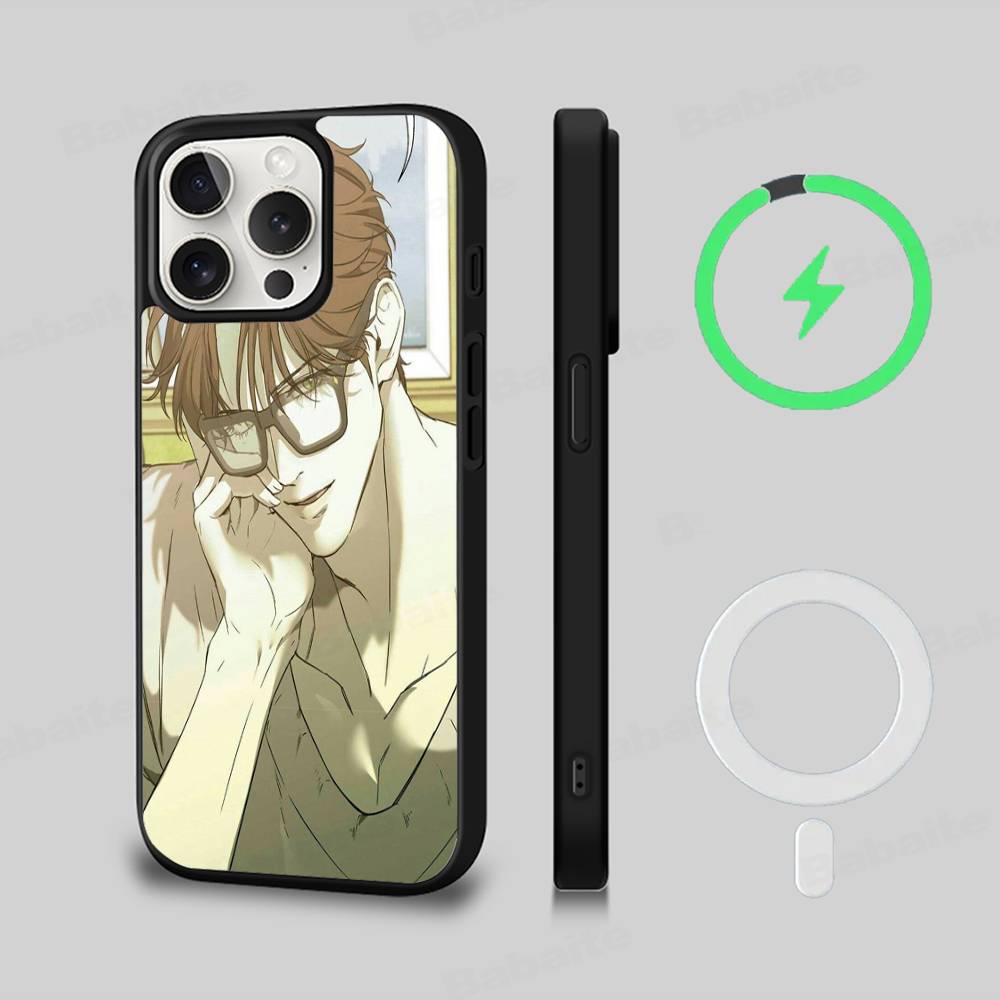 Чехол для телефона с магнитами и беспроводной зарядкой Nerd Project bl Anime для iPhone 17 16 15 14 Plus 13 12 11 Pro Max