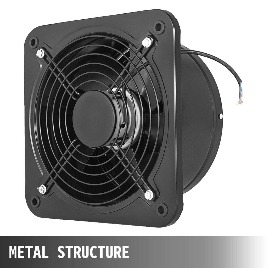 Industrial Ventilation Extractor Metal Axial Exhaust 250MM/10 Inch Air Puller Fan (250MM/10 Inch)