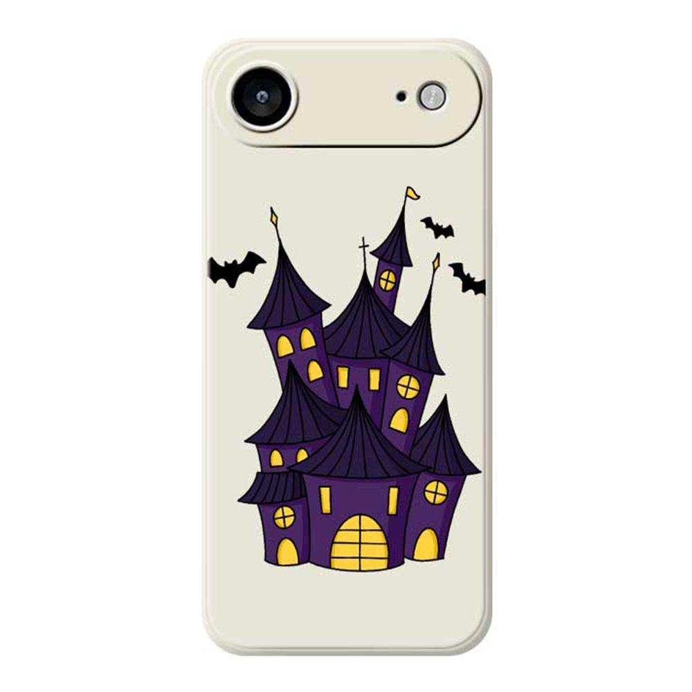 For iPhone 17 Air Case Bat Castle Pattern Printing Straight Edge TPU Phone Back Cover