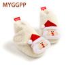 MYGGPP Cartoon Christmas Cotton Shoes Baby Warm Shoes Baby Shoes Soft Soled Toddler Shoes Baby Shoes