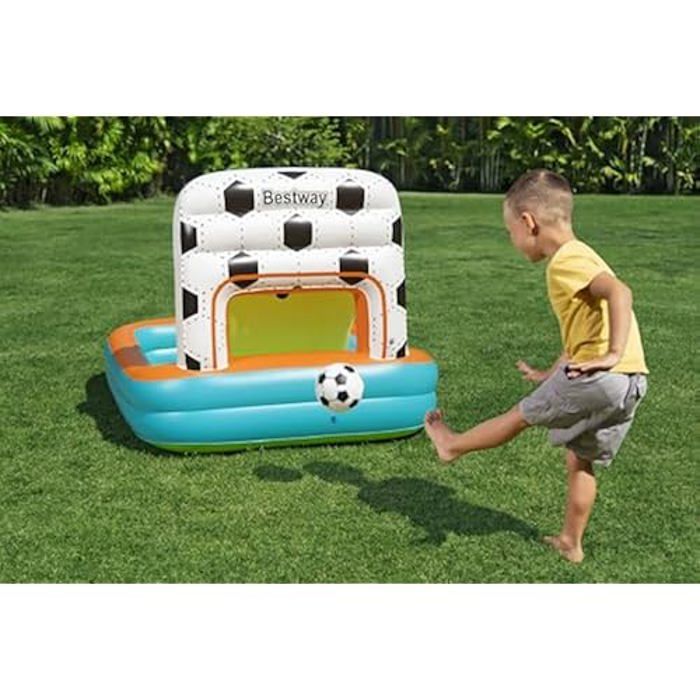 Piscine à balles Gonflable - BESTWAY - Kick 'N Swish - 120 cm x 107 cm x 84 cm - 18 balles - Multicolore