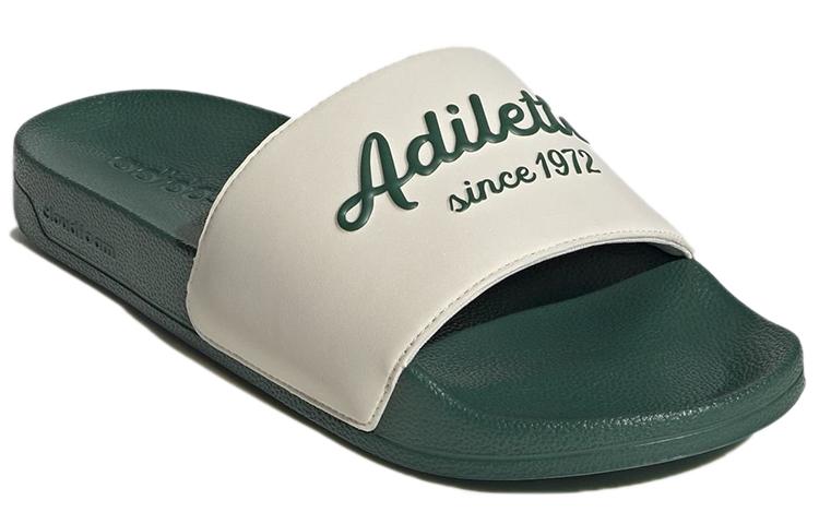 Шлепанцы Adilette Adidas 'Белый Коллегиальный Зеленый' GW8749