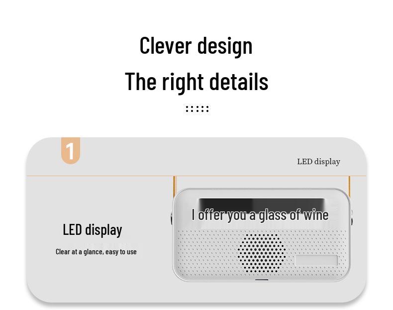 Караоке Y8 Портативная беспроводная Bluetooth-колонка с микрофоном и дисплеем текста для детей