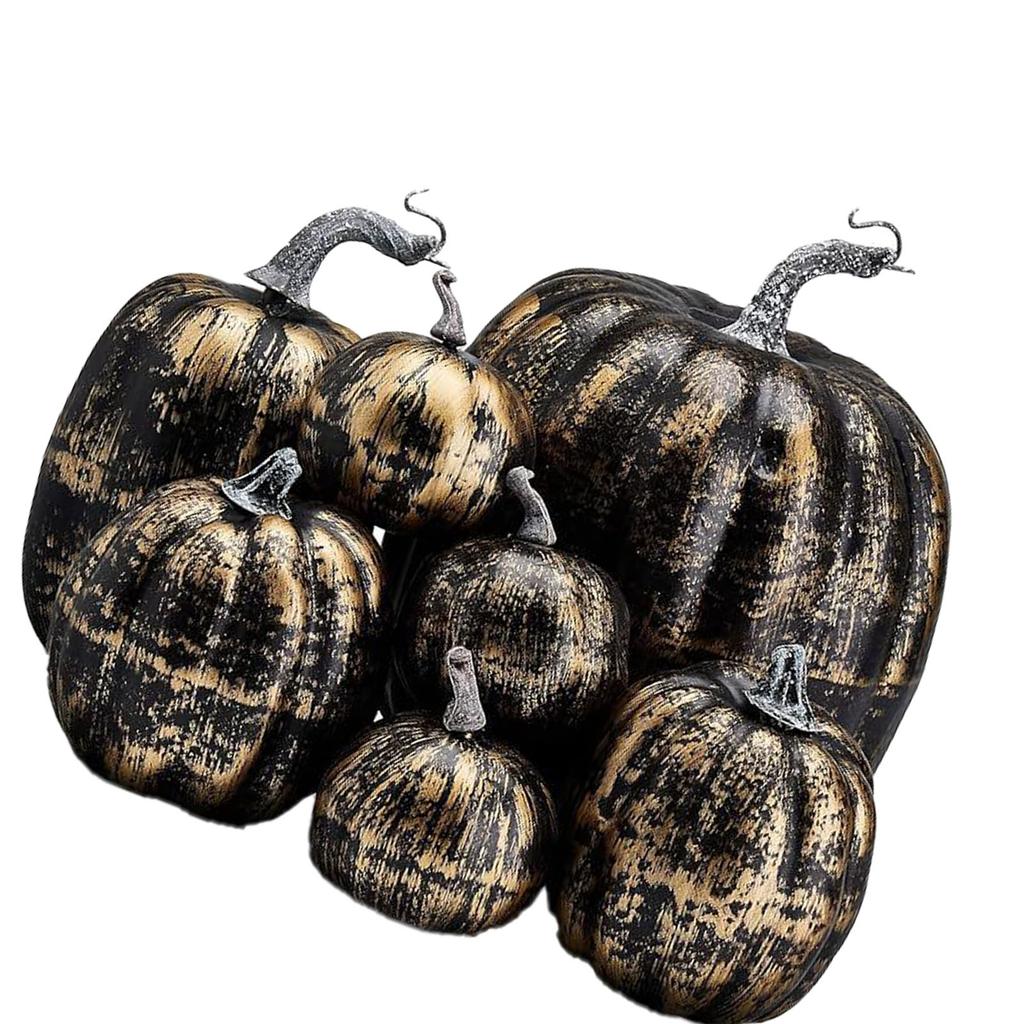 7 шт. Имитация тыквы, глянцевая краска, легкая, креативная, многоразовая, пенопластовая тыква для декора
