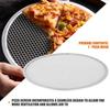 HLZS-Professional Round Pizza Oven Baking Tray Barbecue Grate Nonstick Mesh Net 1