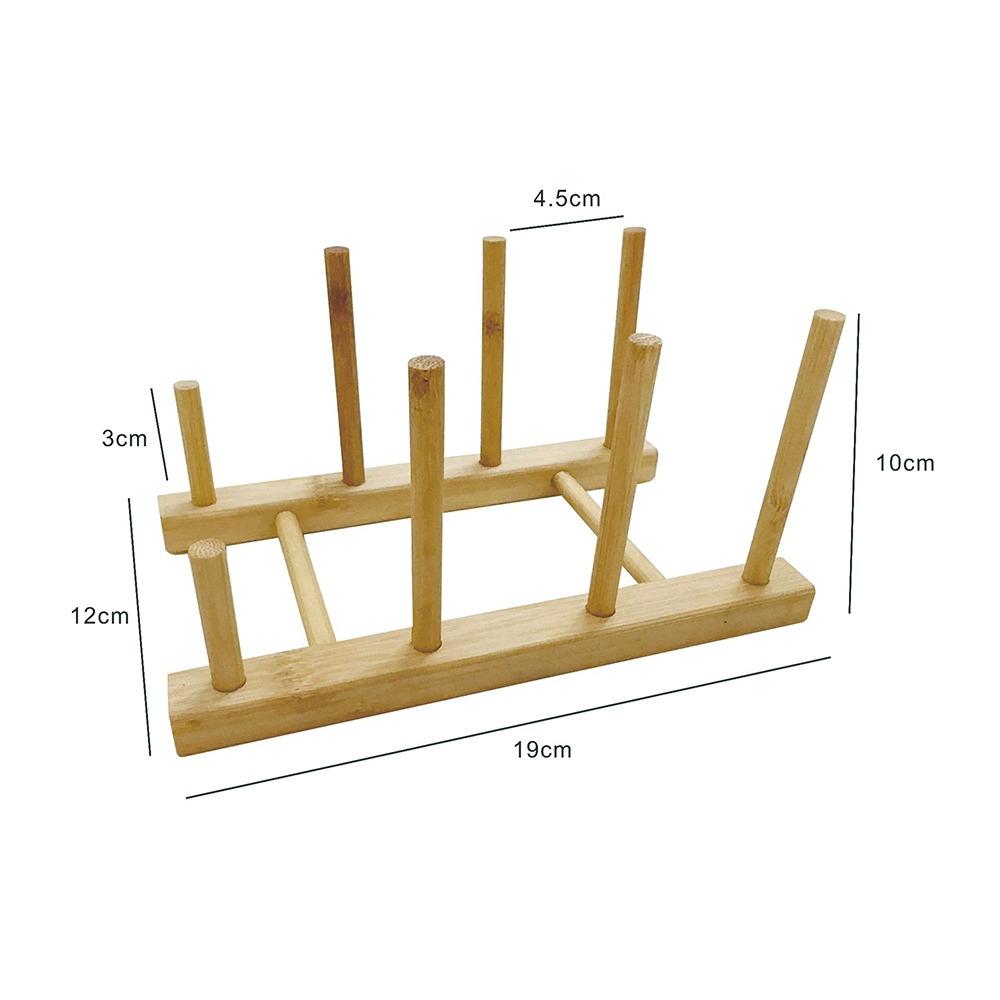 Многофункциональная сушилка для посуды Деревянная подставка для крышек кастрюль Экономия места Кухонная подставка для тарелок Кухня