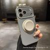 Чехол для iPhone 17 Pro Max из жидкого силикона с подставкой - Однотонный дизайн с подушками безопасности