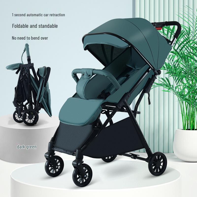 Huaying Lightweight Foldable Baby Stroller - Sit & Recline, One-Button Fold, Ideal for Newborns & Toddlers