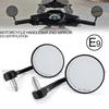 E9 Motorcycle Handlebar End Mirror Rotatable Universal Expansion Screw 8MM Flip Left Right Side Lens Handle Glass Accessories M8