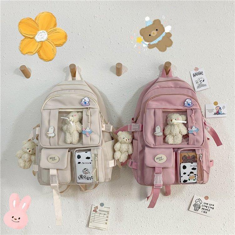 Teenagers Backpacks For Girls School Bags Women Multipocket Bag Large Capacity Backpack Mochila Feminina Kawaii Bags