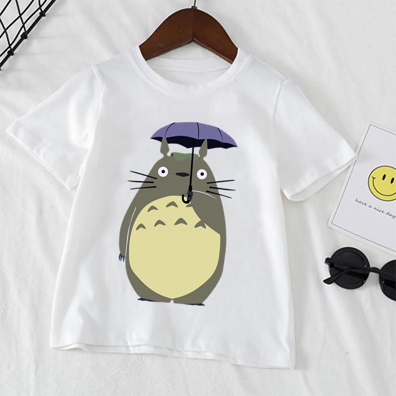 Детская забавная детская одежда с героями мультфильмов, футболка с милым летним принтом в стиле аниме для мальчиков и девочек, топ