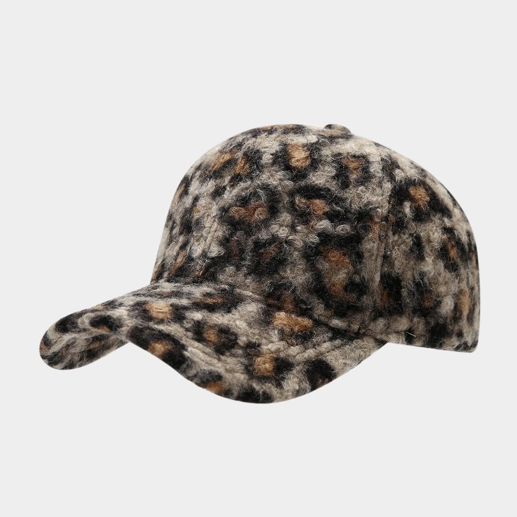 Women's New Style Leopard Print Structured Baseball Cap for Autumn and Winter - Outdoor Warm Sun Protection Visor Hat