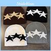 Winter Beanie Fall Knitted Cap With Star Pattern For Casual Streetwear Gift