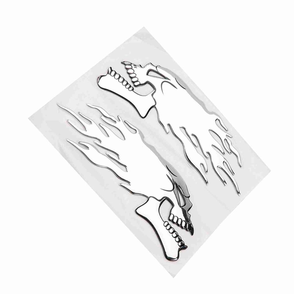 2шт 3D Череп Голова Авто Мотоцикл Наклейка Декор Наклейка