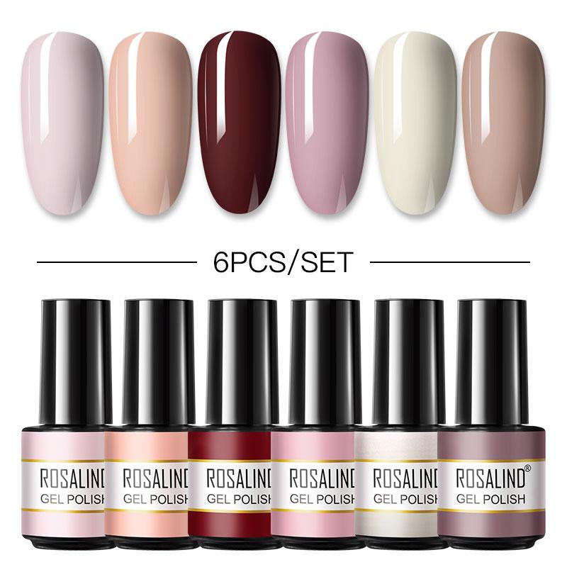 ROSALIND Профессиональный маникюрный набор с лампой для ногтей, набор гель-лаков для ногтей, полный набор инструментов для дизайна ногтей, светодиодная/УФ-лампа